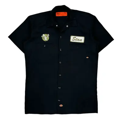 Stan'S Donuts & Coffee Dickies Short Sleeve Shirt - Small Black Polyester Blend