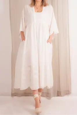 Dress Reggio Bbrs550 01-Ecru | Color: 01 ECRU | Size: 1-S