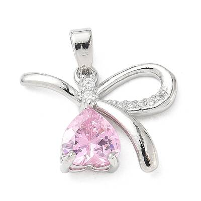 Brass Micro Pave Cubic Zirconia Pendants