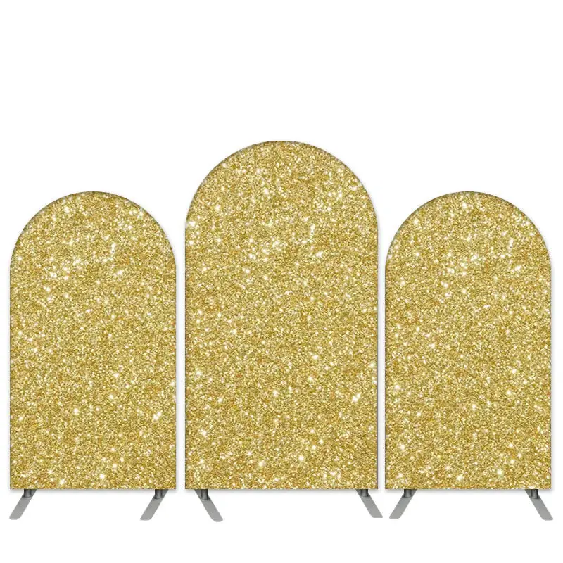 Aperturee Gold Glitter Birthday Party Arch Backdrop Kit Banner | Chiara Wall Backdrop Diy | Round Arch Backdrop Cover | Chiar...