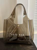 Transparent Tote Bag, Fashionable Large Capacity Shoulder Bag for Women, Casual Trendy Versatile High-quality Daily Commuting...