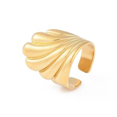 Ion Plating(IP) 304 Stainless Steel Open Cuff Rings