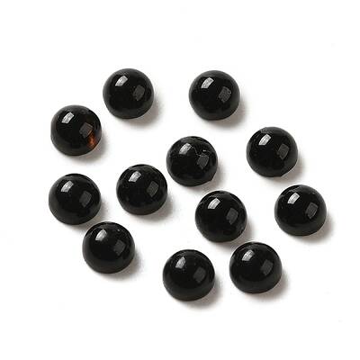 Natural Black Agate(Dyed & Heated) Cabochons