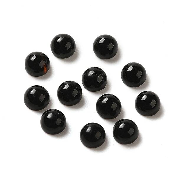 Natural Black Agate(Dyed & Heated) Cabochons