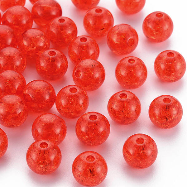 Transparent Crackle Acrylic Beads