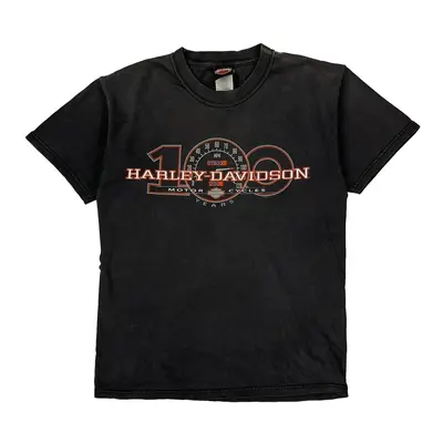 Made In Usa Kentucky Harley Davidson T-Shirt - Medium Black Cotton