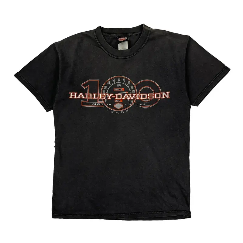 Made In Usa Kentucky Harley Davidson T-Shirt - Medium Black Cotton