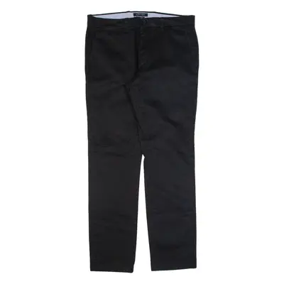 TOMMY HILFIGER Chino Mens Trousers Black Slim Straight W32 L32