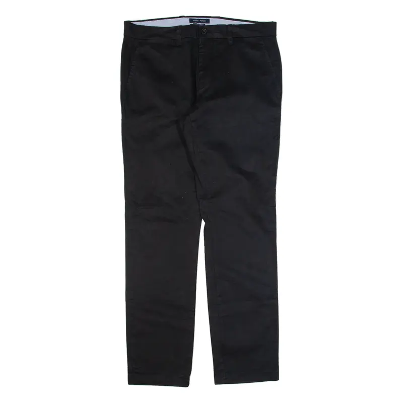 TOMMY HILFIGER Chino Mens Trousers Black Slim Straight W32 L32