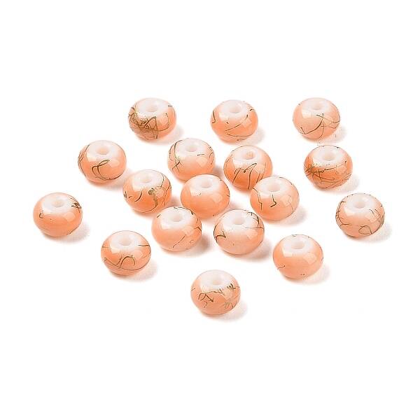 Opaque Spray Painted Glass Beads