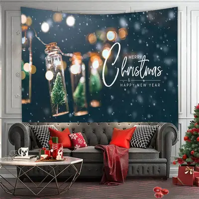 Glitter Wishing Bottle Room Decoration Wall Tapestry - Aperturee