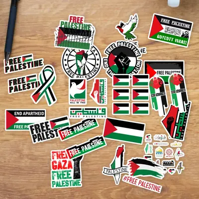Stickers Pack 20 Pcs Palestine Car Bike Flag Waterproof Laptop Guitar Luggage Bumper Aesthetic Water Vinyl Skateboard Colorfu...