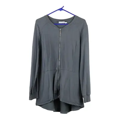 D&Co Oversized Zip Up - XL Blue Cotton Blend