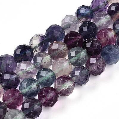 Natural Rainbow Fluorite Beads Strands