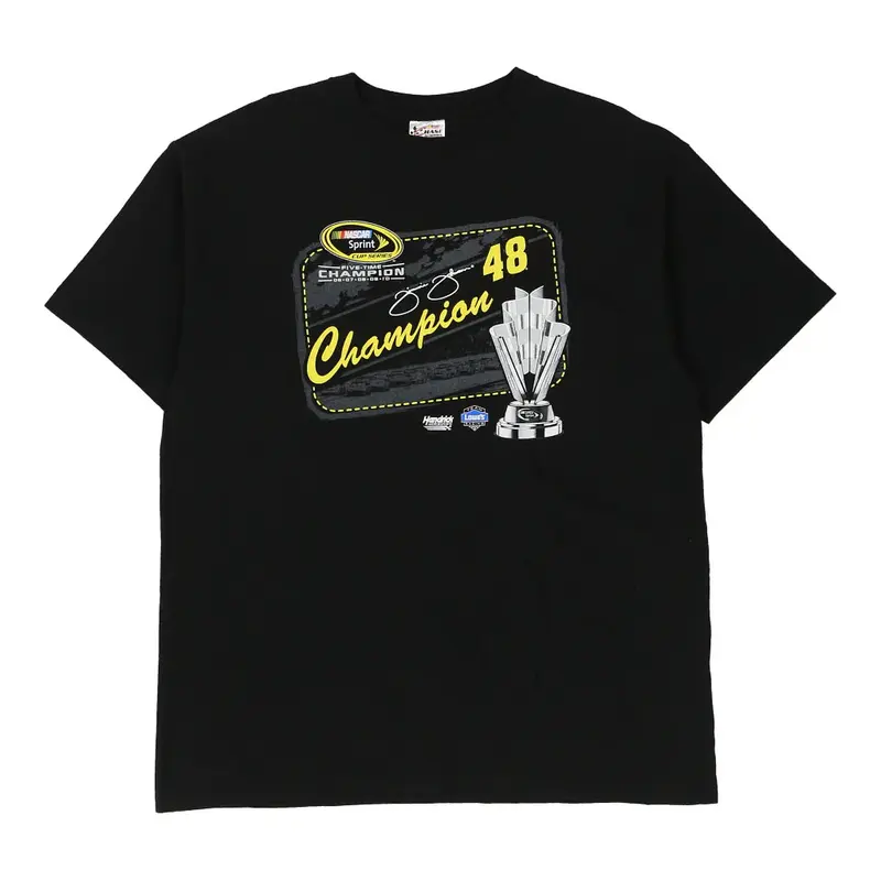 Jimmie Johnson 48 Chase Authentics Nascar T-Shirt - XL Black Cotton