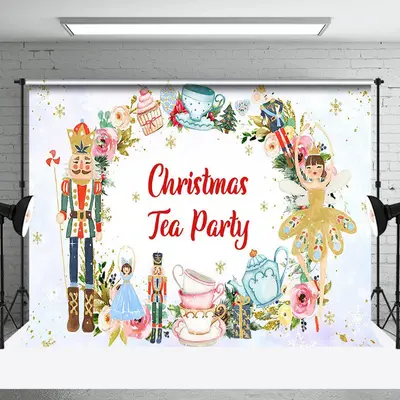 Aperturee Soldiers Cake Desserts Christmas Tea Party Backdrop - Aperturee