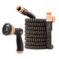 Pocket Hose Copper Bullet Expandable Garden Hose, Kink Free Hose, Adjustable High Pressure Nozzle