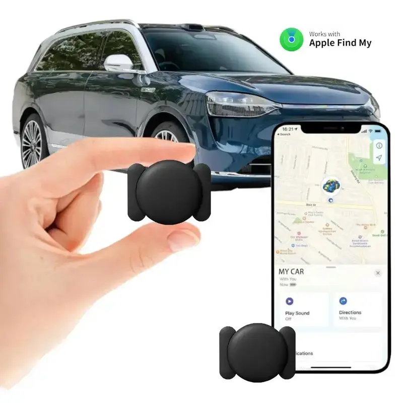 (iOS Only)Mini GPS Locator, Item Location Finder, 1 GPS Locator, Battery Powered Hidden Locator Unit Travel Gadgets Black（i...