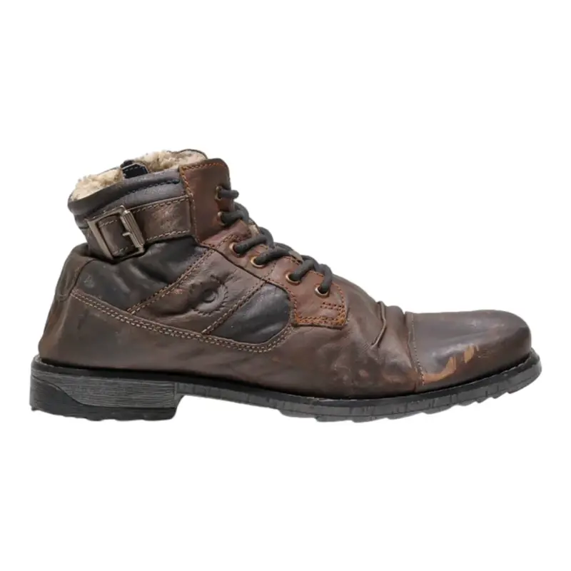 BUGATTI Lace-Up Boots Brown Leather Mens UK 9
