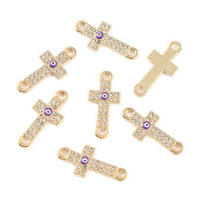 Evil Eye Zinc Alloy Enamel Connector Charms