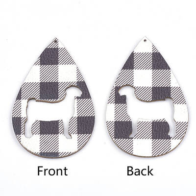 PU Leather Big Puppy Pendants