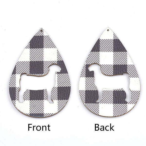 PU Leather Big Puppy Pendants