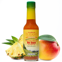 Pineapple Mango Habanero Hot Sauce, Gourmet Hot Sauce Made with Fresh Fruit for Vibrant Natural Flavor Dip, 5oz