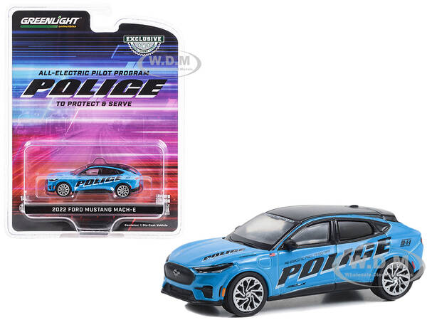 2022 Ford Mustang Mach-E Police Blue with Black Top \