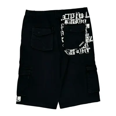 Rip Curl Graphic Cargo Shorts - 38W 16L Black Cotton | Size: 38″ waist