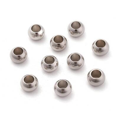 Tarnish Resistant 304 Stainless Steel Rondelle Beads