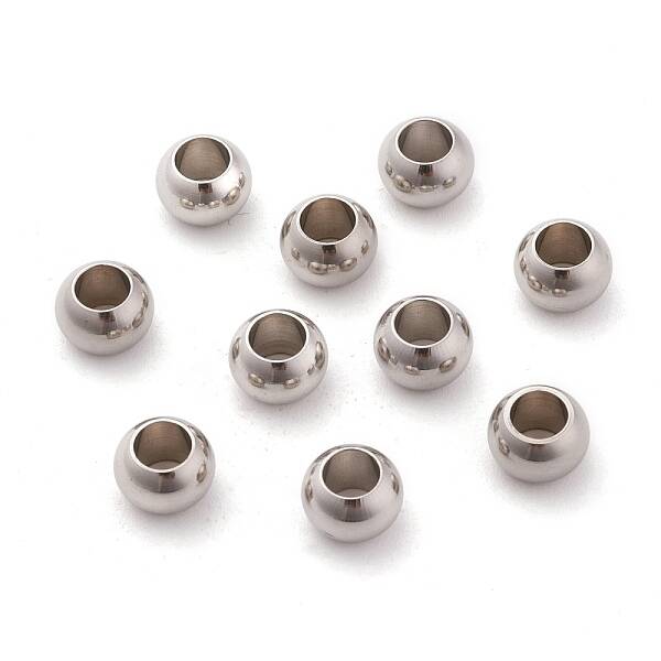 Tarnish Resistant 304 Stainless Steel Rondelle Beads