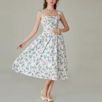 Grace Karin Floral Printed Corset Dress Ruched Bust Cami Dress Flowy Sundress