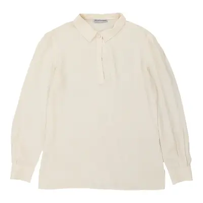 Emporio Armani Blouse - Large Cream Silk | Size: large