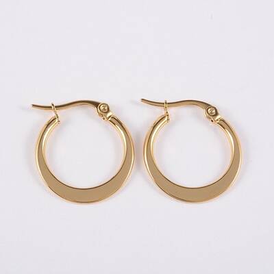 304 Stainless Steel Hoop Earrings