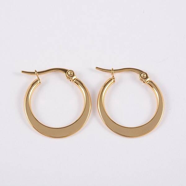 304 Stainless Steel Hoop Earrings