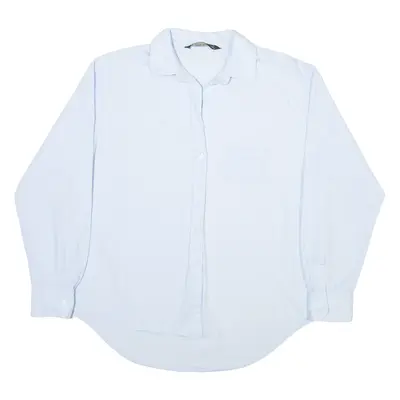 ZARA Womens Plain Shirt Blue Long Sleeve M