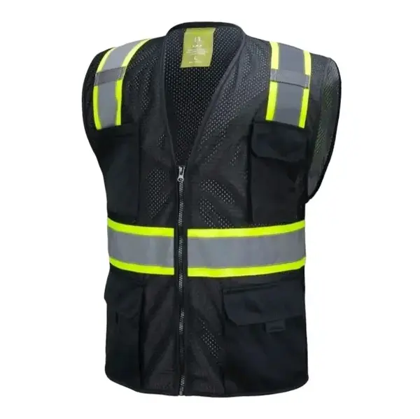 Black High Visibility Safety Vest