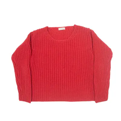 MANSUR GAVRIEL Heavy Knit Jumper Red Chunky Knit Womens S