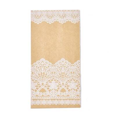 Lace Pattern Eco-Friendly Kraft Paper Bags