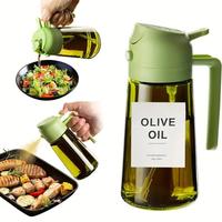 2 in 1 Portable Oil Sprayer & Dispenser, 1 Count Olive Oil Sprayer with Handle, Kitchen Oil Spray Bottle for Cooking, Baking,...