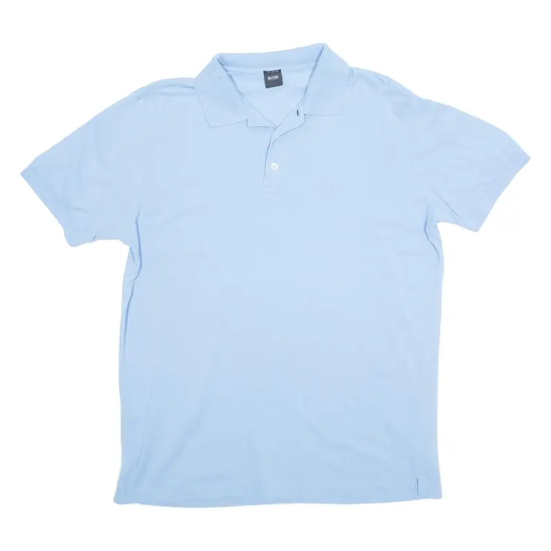 BOSS HUGO BOSS Mens Polo Shirt Blue L