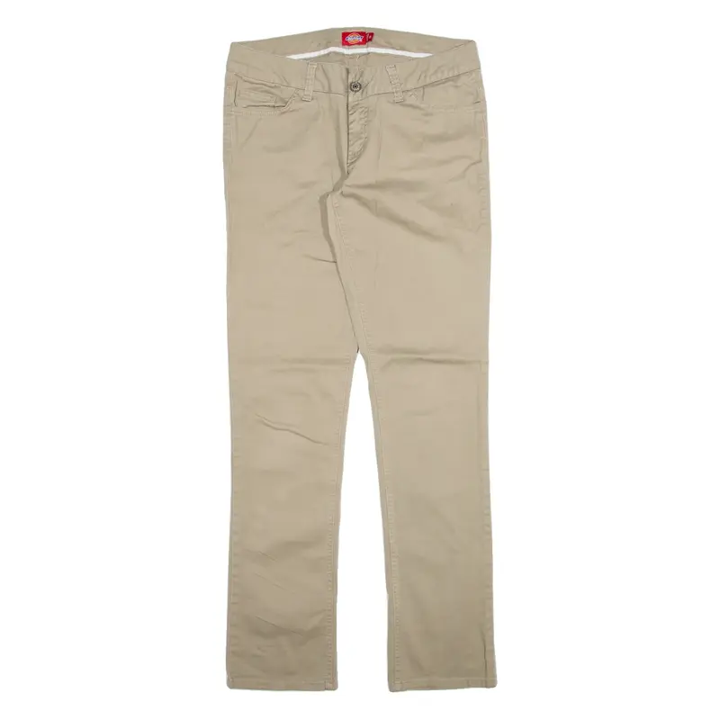 DICKIES Womens Trousers Green Slim Straight W30 L31