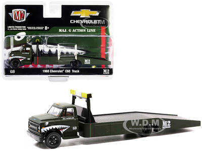 1968 Chevrolet C60 Flatbed Truck 68 Matt Dark Green with Graphics \