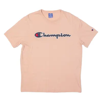 CHAMPION Womens T-Shirt Pink L