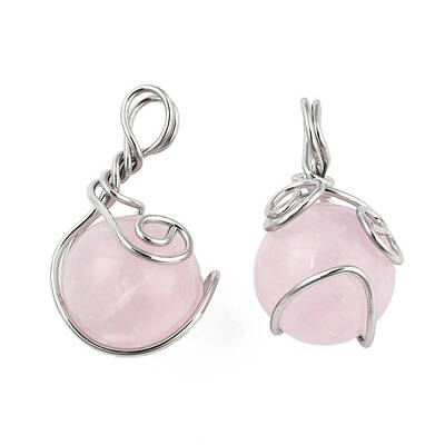 Natural Rose Quartz Pendants