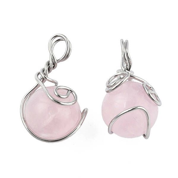 Natural Rose Quartz Pendants