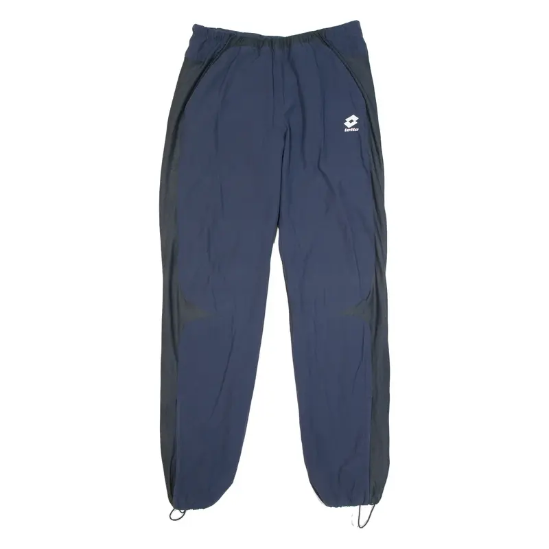 LOTTO Mesh Lined Mens Track Pants Blue Nylon Tapered M W30 L32