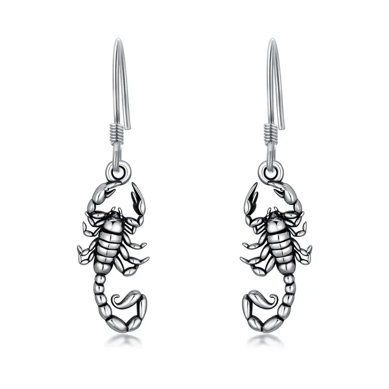 Sterling Silver Scorpio Drop Earrings