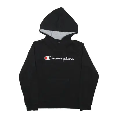 CHAMPION Hoodie Black Pullover Boys L