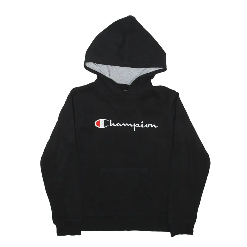CHAMPION Hoodie Black Pullover Boys L